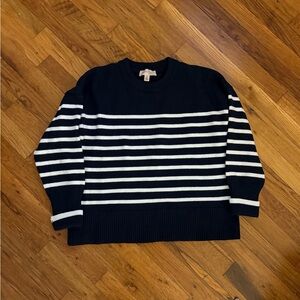 Navy and White Striped Sweater